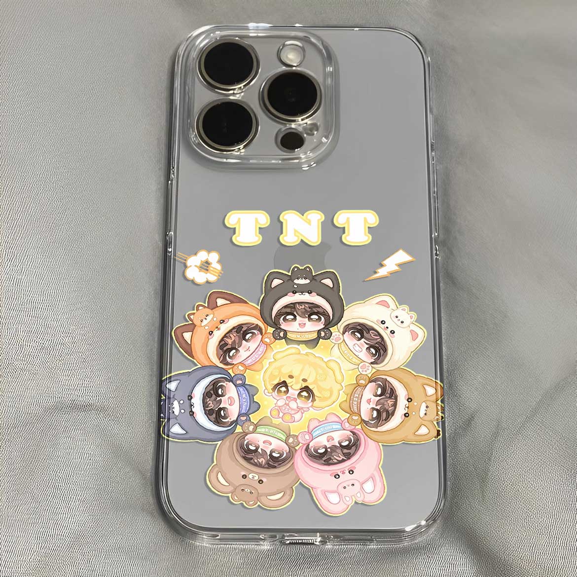 tnt可爱动物塑呆萌q版卡通时代少年团永远在一起手机壳适用于iPhone苹果17小米17opporeno15华为vivo红米荣耀