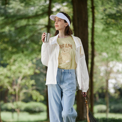 纳迪亚女轻薄连帽防晒服