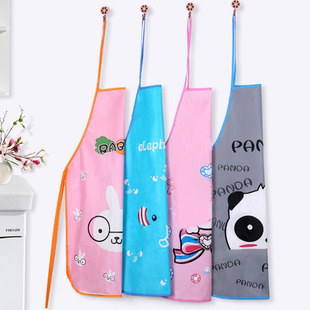 卡通可爱厨房家务半身围裙 围裙厂家 PVC防水防污防油无袖