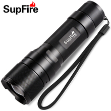 正品 SupFire神火F3变焦强光手电筒可充电户外远射迷你家用L2T6灯