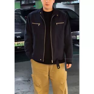 郑一穿搭 【极简主义】cleanfit短款外套纯色宽松男士立领夹克