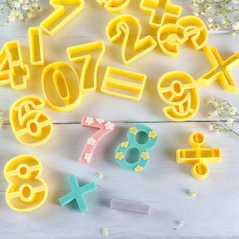 热卖大号周岁生日数字压模蛋糕装饰翻糖印花diy饼干烘焙模具切模