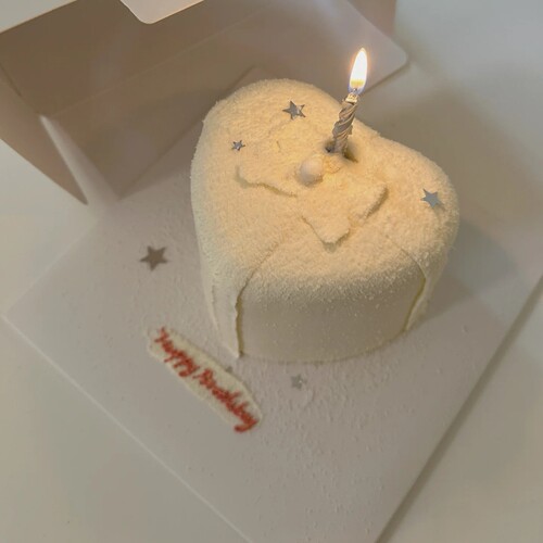 网红ins风毛茸茸爱心造型点缀银色星星亮片冬日氛围蛋糕装饰插件