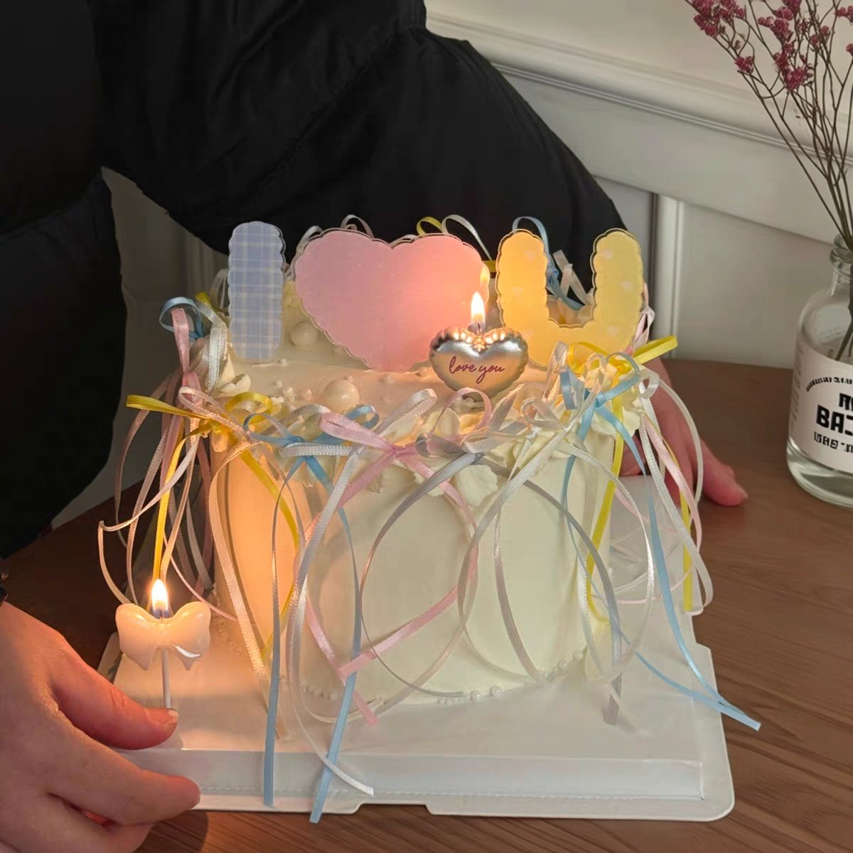 214情侣纪念日情人节iloveyou亚克力蛋糕装饰插件点缀蝴蝶结丝带,节庆用品/礼品,蛋糕/烘焙装饰用品,淘宝优惠券,粉丝福利购,淘宝优惠卷