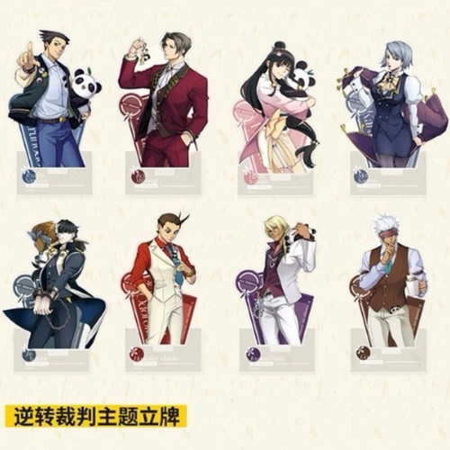 国内代购上海CAPCOM喀普康中心代购逆转裁判熊猫亚克力立牌8款入