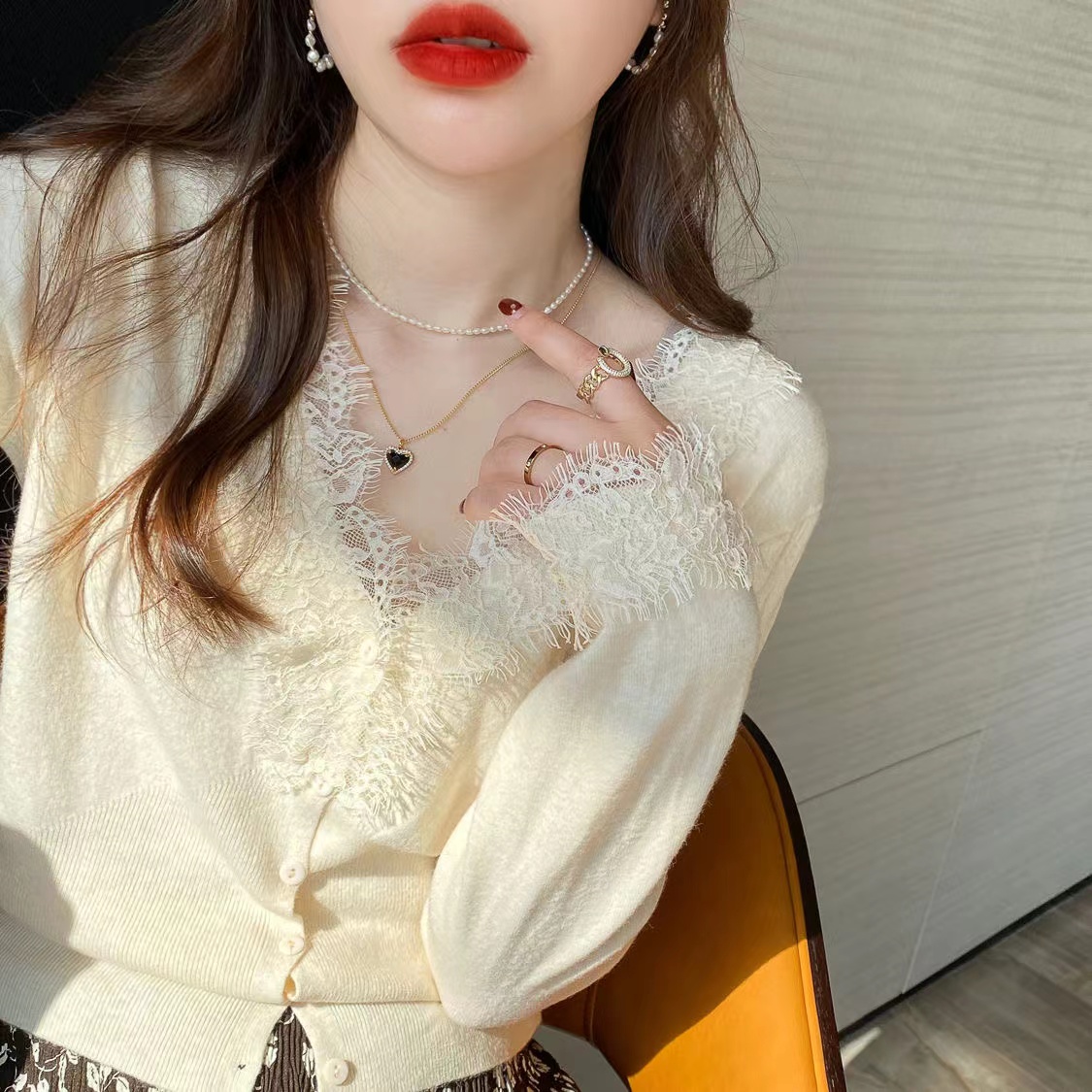 胖mm设计感小众宽松显瘦打底上衣