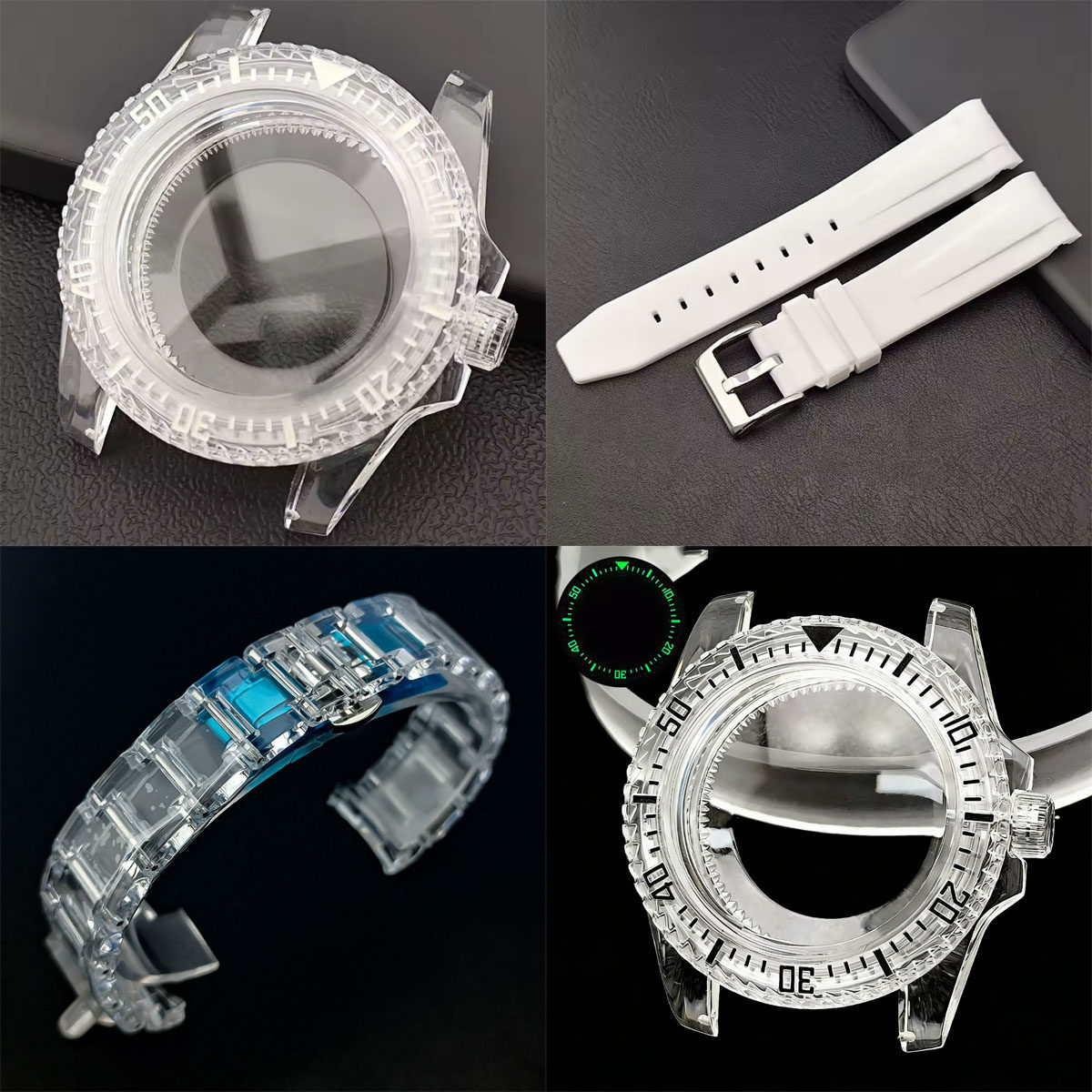 新款亚克力水鬼表壳表耳20mm