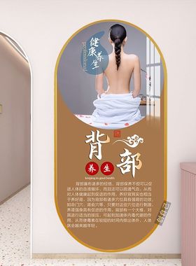 中医养生馆装饰画美容院挂画按摩推拿店养生理疗文化背景墙壁画