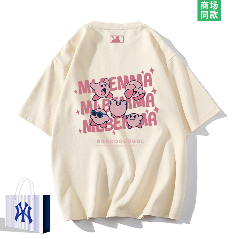 夏季新款情侣星之卡比短袖t恤