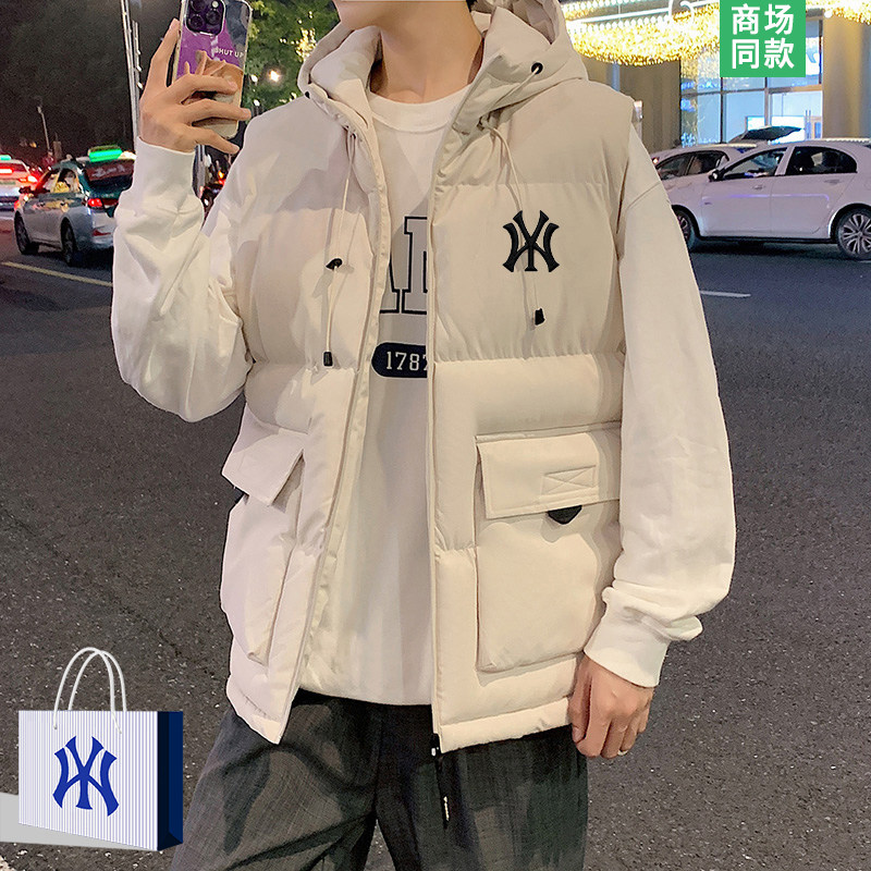 奥莱折扣 | 工装棉马甲男士冬季2026新款青少年潮牌连帽坎肩外套,男装,常规马甲,淘宝优惠券,粉丝福利购,淘宝优惠卷