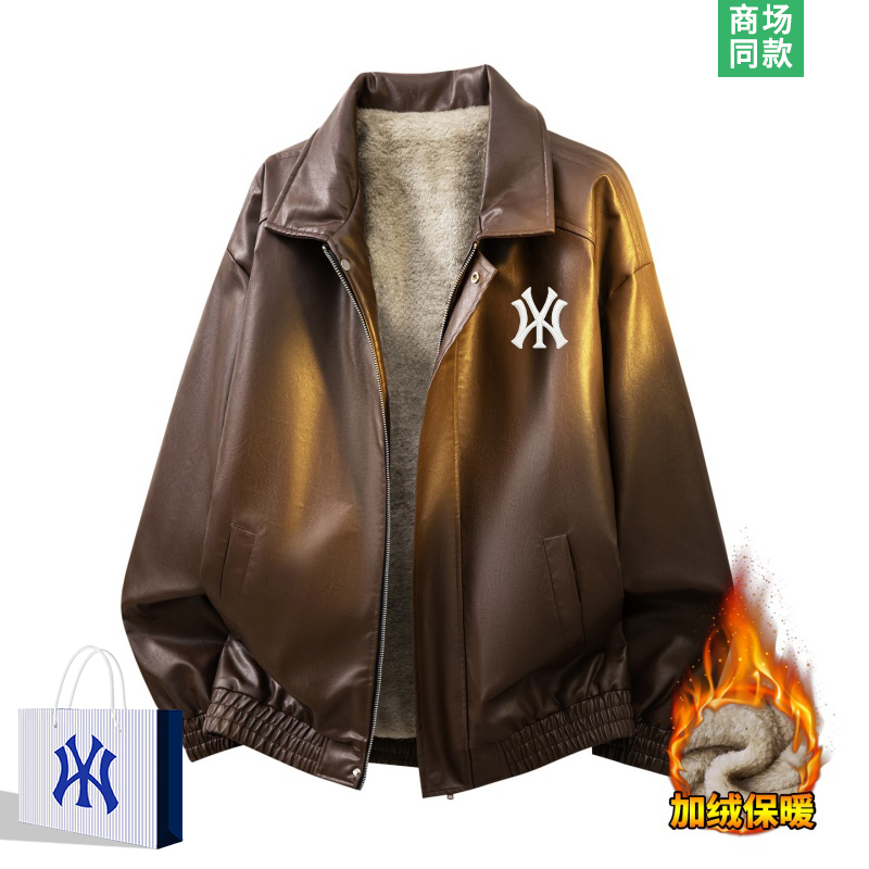 PU皮夹克男士加厚皮衣外套