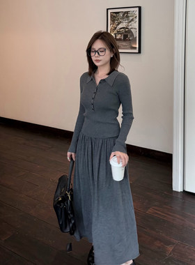 是旺仔呀 小个子专属 气质通勤修身针织半身裙套装一整套ootd穿搭