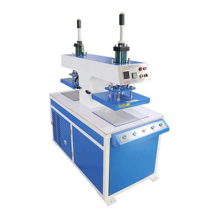 双工位凹凸压花机双头液压矽利康植胶机服装面料辅料压纹机器设备