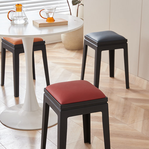 塑料凳软包坐垫加厚可叠放