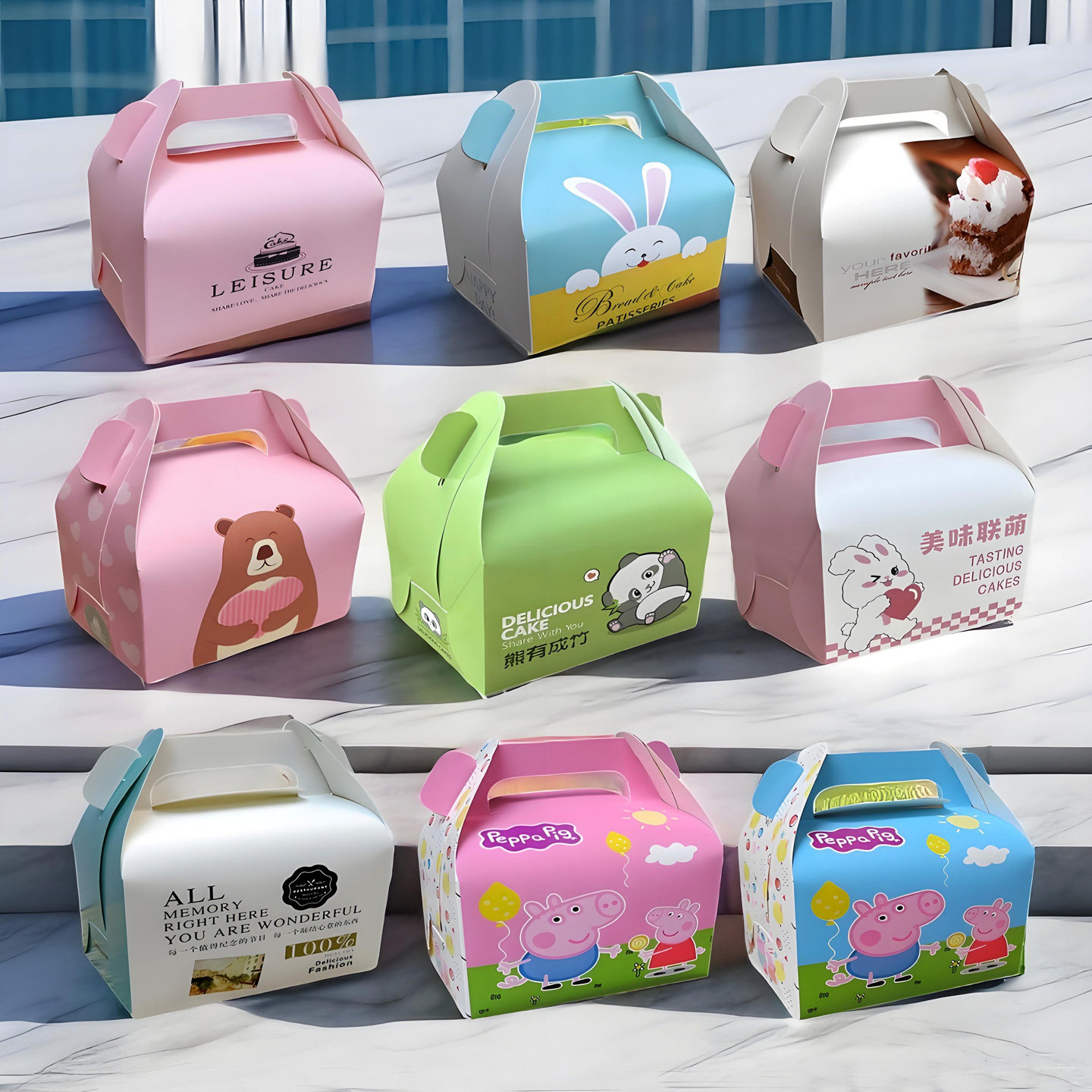 手提西点盒一次性烘焙慕斯切蛋糕盒饼干点心食品包装打包装盒