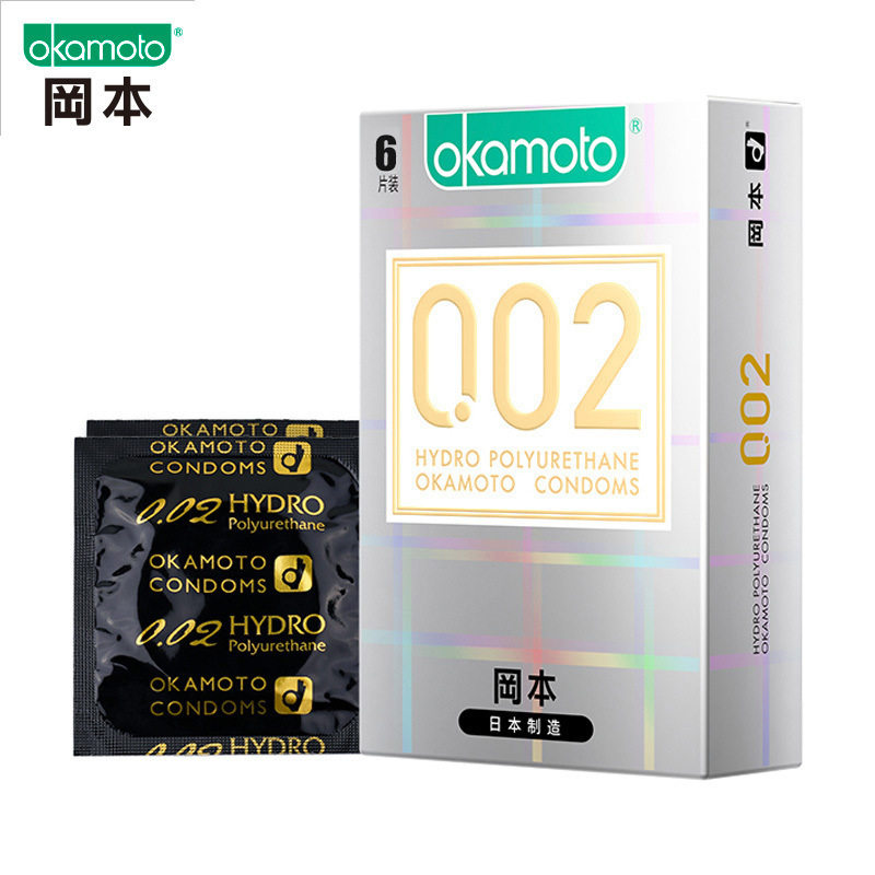 包邮 日本冈本002超薄安全套6只装 无感聚胺脂避孕套 万生堂行货
