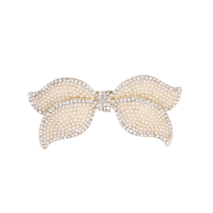 珍珠马尾发卡头饰半扎发发夹女后脑勺高级感弹簧夹一字夹2025新款