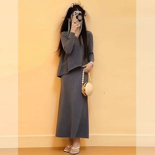 JOYIASS冬装搭配一整套独特时尚高级感超好看慵懒软糯针织上衣半