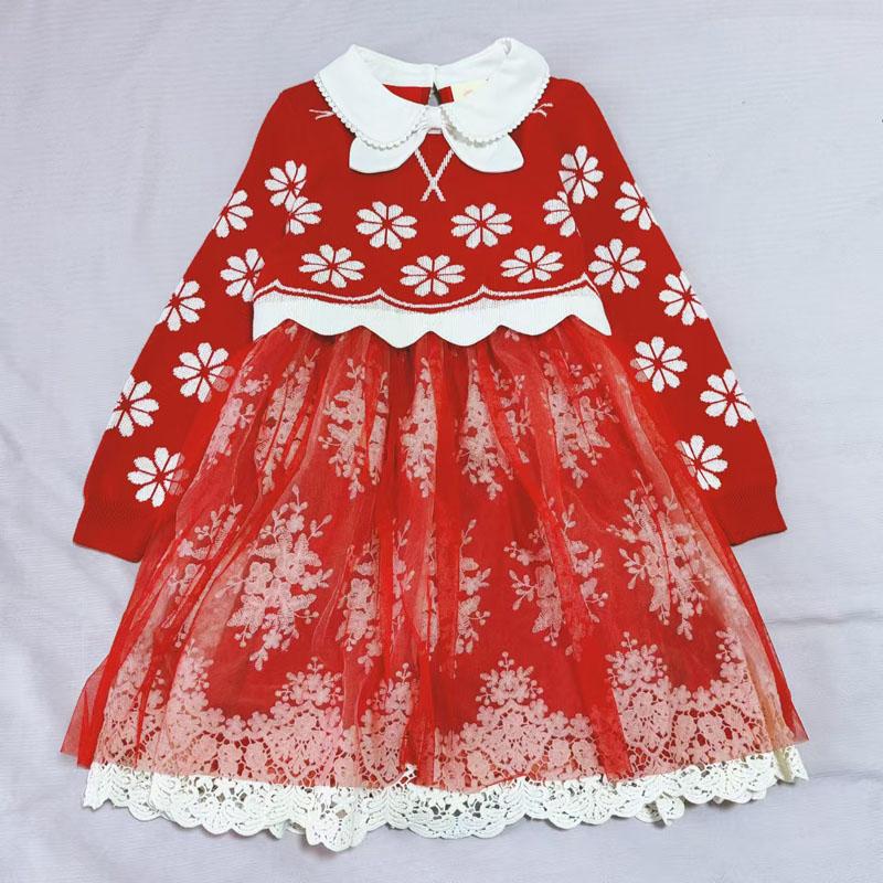 儿童女童中大童连衣裙秋冬款