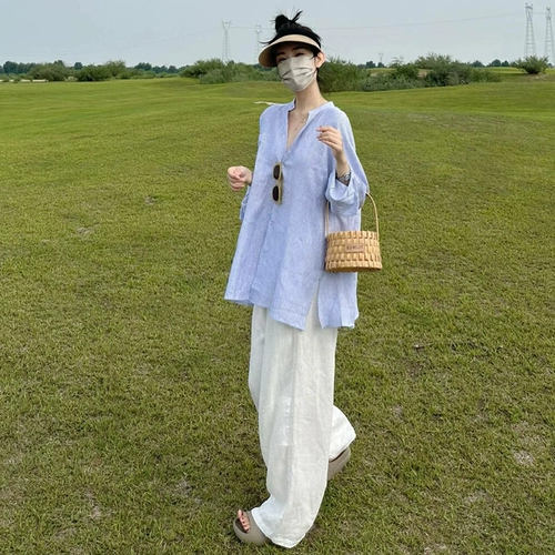 Летнее платье с целым набором дофаминовой женской одежды 2024 Новые маленькие люди очень модны, ленивый релаксационный набор