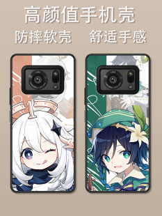 适用于夏普R6手机壳夏普Sharp AquosR6二次元原神新款卡通动漫全包防摔简约新款高颜值情侣款定制保护套ins风