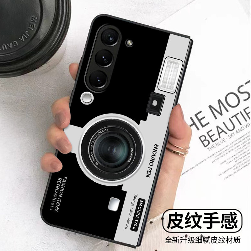 适用于三星zfold6手机壳折叠皮纹zfold5/W24机甲炫酷新款zfold4/W23创意铠甲战甲zfold3/W22舒适高颜值保护套