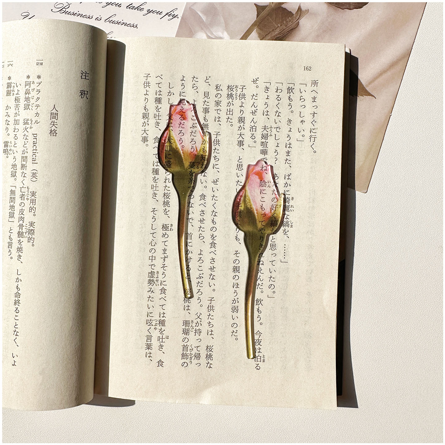 可爱原创玫瑰花书签亚克力高颜值