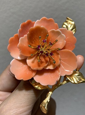 天然珍珠母贝花朵胸花胸针立体双层手工制作 俏立