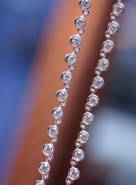 简单百搭锆石项链925纯银经典款