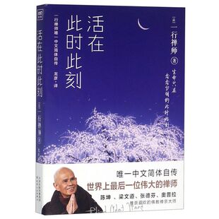 【新华书店 正版书籍】活在此时此刻 一行禅师修行手记 一本教你活出生命意义的灵性之书 讲述一行禅师真实的生活经历心灵励志书籍