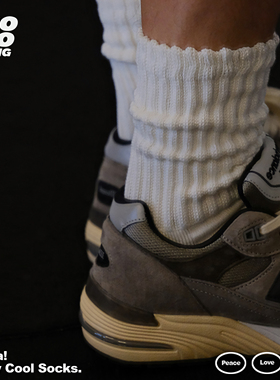 JIOJIOLIKING乔乔莱肯 秋季纯棉长筒袜毛巾底袜子美式粗针堆堆袜