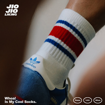 袜男纯棉中筒条纹运动袜