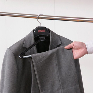 日本制造原装进口Shinko 伸缩裤裙套装衣架 西服套装挂衣架收纳架