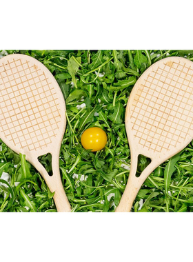 英国Suck UK 创意木质网球拍造型沙拉夹 沙拉上菜钳烧烤夹子 礼物