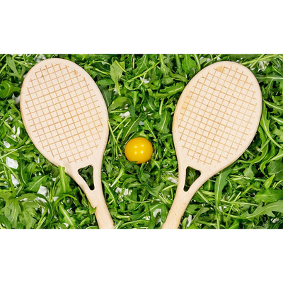 英国Suck UK 创意木质网球拍造型沙拉夹 沙拉上菜钳烧烤夹子 礼物