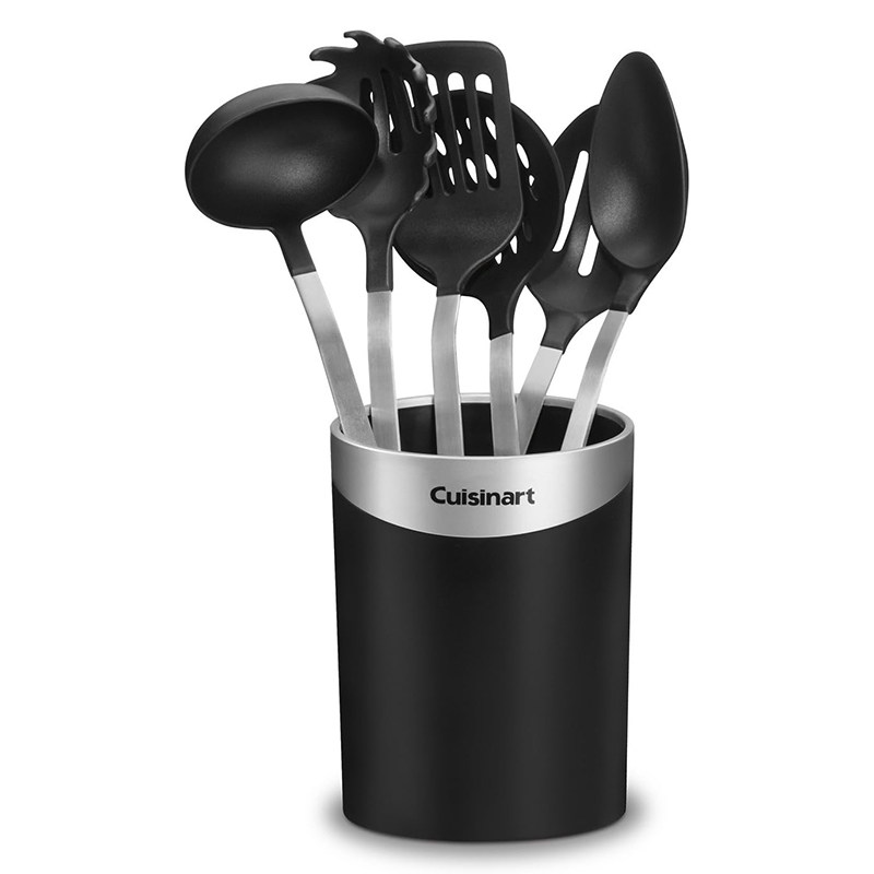 美国Cuisinart 美康雅高品质不锈钢手柄耐热尼龙不粘勺铲7件套装