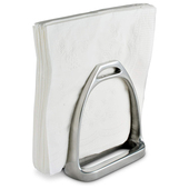 美国代购 耐用金属餐巾纸收纳架 铝制马镫马术餐巾架 Arthur Court