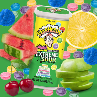 美国Warheads 49g 迷你极限酸硬糖什锦水果口味酸甜零食挑战味蕾