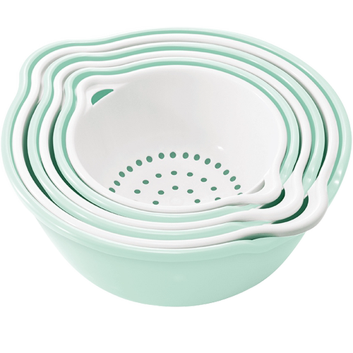 日本进口Fudogiken 沥水篮三件套 洗菜备菜盆滤水盆 超实用水果篮