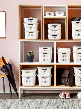 瑞典进口SmartStore 白色收纳篮 家居小物杂物多功能高品质收纳篮