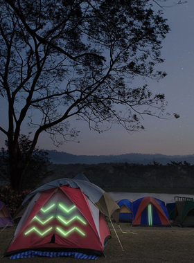 英国Luckies 发光胶带 效外野营帐篷户外露营夜晚安全标识