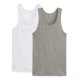 2件装 清仓三枪背心纯棉弹力男士 打底运动背心全棉细缧纹棉质背心