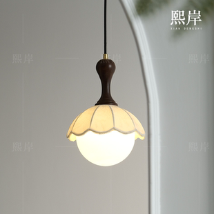 床头吊灯法式复古中古风餐厅吧台吊线灯新品南洋风玄关卧室灯