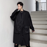 山本风春夏衬衫男宽松潮流青春纯色青年休闲衬衣C158P75，男装衬衫，星座101A-3