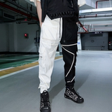 2025春季反光带休闲港风工装裤男潮流宽松束脚ins长裤K957P65，男装工装外套，星座101A-3