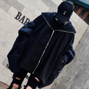 2022潮男冬季宽松大码暗黑个性另类蝙蝠袖男外套棉服 F44 P155图片