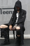 春夏男中长款宽松长袖衬衫潮暗黑系舞台发型师服装C53P115，男装衬衫，星座101A-3
