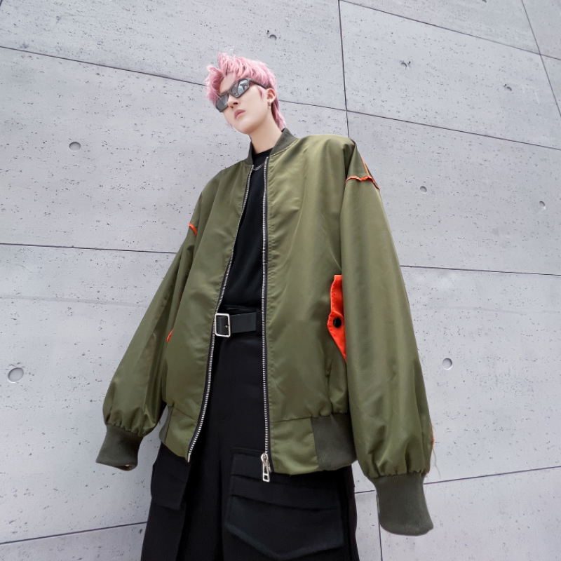 秋冬休闲男士外套青年拼色潮流炸街帅气宽松夹克上衣W311P125，男装夹克，星座101A-3