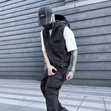 2025春夏暗黑新款宽松工装连帽马甲背心男潮流炸街帅气MJ67P125，男装背心/马甲，星座101A-3