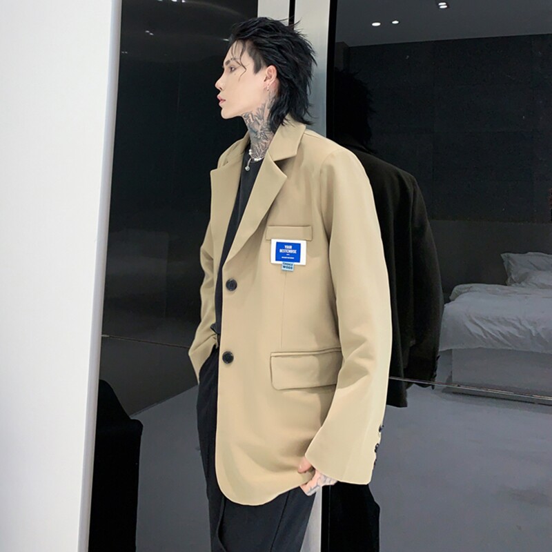 秋冬小西装外套男潮流炸街小单西休闲男宽松西服上衣XF02P95,男装西服套装,星座101A-3